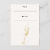 Elegantes Gold Brunch & Bubbly Brautparty-Schild Begleitkarte (Rückseite)