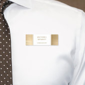 Elegantes Gold-Brushed-Metallic-Geschäft Namensschild