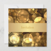 Elegantes Gold Bubbles 9 Special Einladung (Vorderseite)