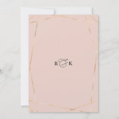 Elegantes Gold Burgundy Blush Brautparty Einladung (Rückseite)