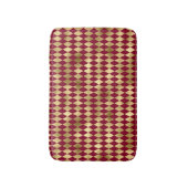 Elegantes Gold Burgundy Diamond Muster Badematte (Vorderseite Vertikal)