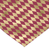 Elegantes Gold Burgundy Diamond Muster Kurzer Tischläufer (Ecke)