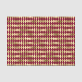 Elegantes Gold Burgundy Diamond Muster Seidenpapier