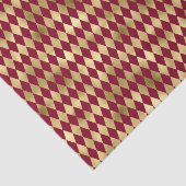 Elegantes Gold Burgundy Diamond Muster Seidenpapier (Ausschnitt)