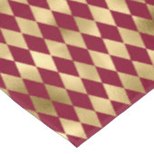 Elegantes Gold Burgundy Diamond Muster Tischdecke (Schrägansicht)