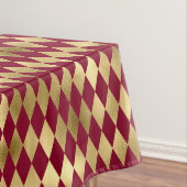 Elegantes Gold Burgundy Diamond Muster Tischdecke (Beispiel)