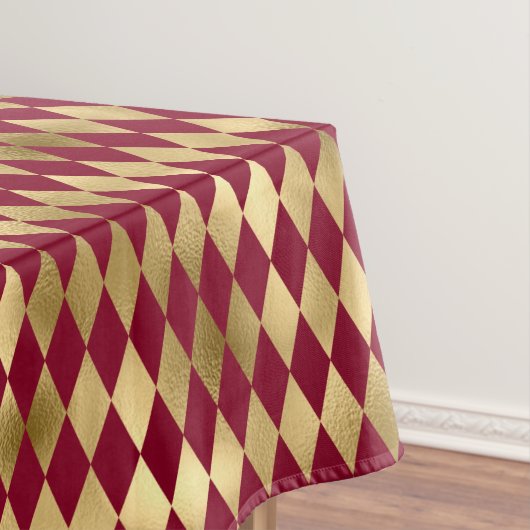 Elegantes Gold Burgundy Diamond Muster Tischdecke (Beispiel)