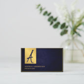  Elegantes Gold Business Beruflich Texture Dark B Visitenkarte (Stehend Vorderseite)