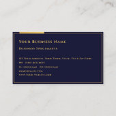  Elegantes Gold Business Beruflich Texture Dark B Visitenkarte (Rückseite)