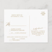 Elegantes Gold Calligrafy Menü UAWG Postkarte (Rückseite)