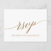 Elegantes Gold Calligrafy Menü UAWG Postkarte (Vorderseite)