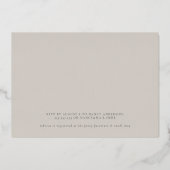 Elegantes Gold Calligraphy Script-Brautparty Folieneinladung (Rückseite)