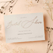 Elegantes Gold Calligraphy Script-Brautparty Folieneinladung