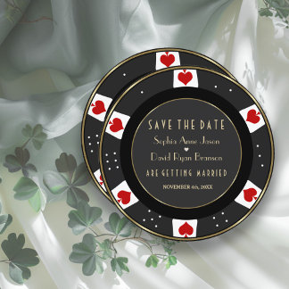 Elegantes Gold Casino Poker Save The Date