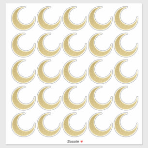Elegantes Gold Celestial Moon Sticker Set