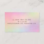 Elegantes Gold, Chic Dress Holographic Visitenkarte (Rückseite)