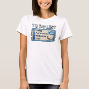 Elegantes Gold COFFEE SPIEL MIT DEM HUND Grafik-T- T-Shirt