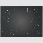 Elegantes Gold Confetti Black Tissue Seidenpapier (Vorderseite)