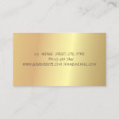 Elegantes Gold Confetti ReinigungsHouse Visitenkarte (Rückseite)