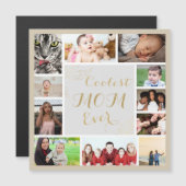 Elegantes Gold Coolste Mama je Gold Foto Magnet (Vorne/Hinten)