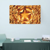 Elegantes Gold Copper Weihnachts-Star-Chic-Banner Banner (Messeveranstaltung)