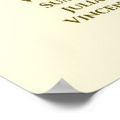 Elegantes Gold & Creme 4 Table Wedding Chart Poster (Ecke)