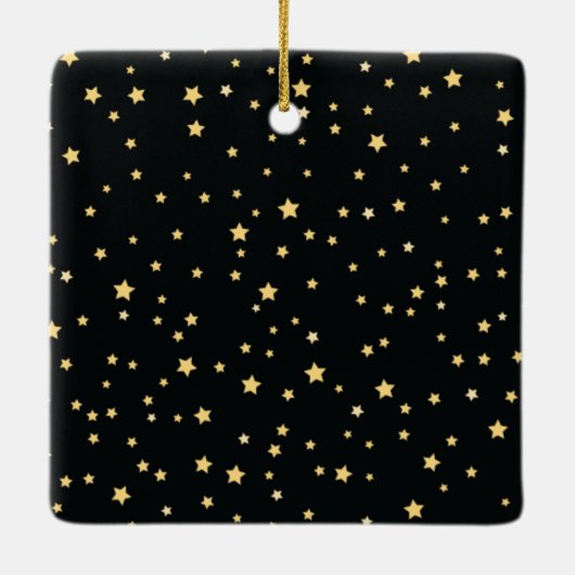 Elegantes Gold Cross Taufe Christening Kommunion Keramikornament (Rückseite)