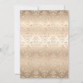 Elegantes Gold Damask 40-Jubiläum-Foto Einladung (Rückseite)