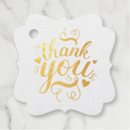 Elegantes Gold Danke, dass Sie Foil Gefälligkeitst Geschenkanhänger