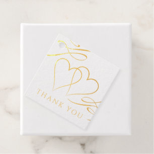 Elegantes Gold Danke, dass Sie Foil Gefälligkeitst Geschenkanhänger