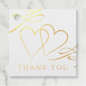 Elegantes Gold Danke, dass Sie Foil Gefälligkeitst Geschenkanhänger (Vorderseite)