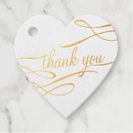 Elegantes Gold Danke, dass Sie Foil Gefälligkeitst Geschenkanhänger