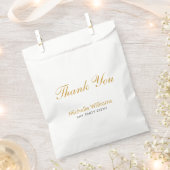 Elegantes Gold-Dankeschön-Skript personalisiert Geschenktütchen (Ausgeschnitten)