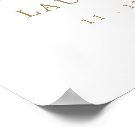 Elegantes Gold Das Party beginnt hier mit dem Hoch Poster (Ecke)