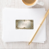 Elegantes Gold Decorative Address Label Adressaufkleber (Insitu)