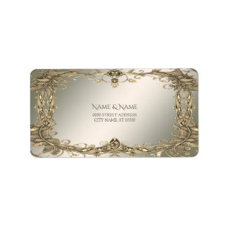 Elegantes Gold Decorative Address Label Adressaufkleber