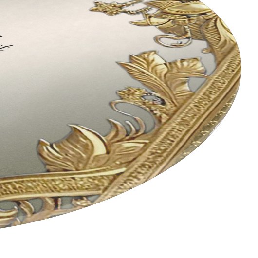 Elegantes Gold Decorative Blumenzuschnitt Schneidebrett (Ecke)