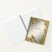 Elegantes Gold Decorative Floral Notebook Notizblock (Innenseite)