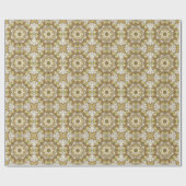 Elegantes Gold Decorative Floral Wrapping Paper Geschenkpapier (Flach)