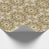 Elegantes Gold Decorative Floral Wrapping Paper Geschenkpapier (Ecke)