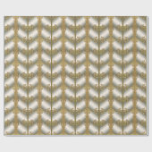 Elegantes Gold Decorative Floral Wrapping Paper Geschenkpapier (Flach)