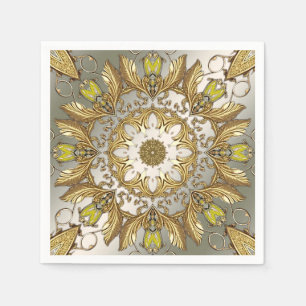 Elegantes Gold Decorative Flornadeln Serviette
