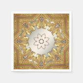 Elegantes Gold Decorative Flornadeln Serviette (Vorderseite)