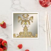 Elegantes Gold Decorative Flornadeln Serviette (Beispiel)