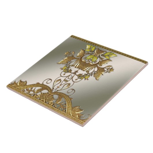 Elegantes Gold Decorative Keramik Fliese (Seite)