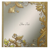 Elegantes Gold Decorative Keramik Fliese (Vorderseite)