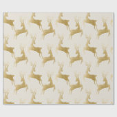 Elegantes Gold Deer Weihnachtswrapping Paper Geschenkpapier (Flach)