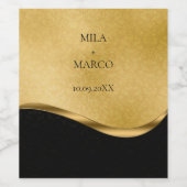 Elegantes Gold Deko Weinkeller Weinetikett (Einzelnes Label)