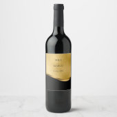 Elegantes Gold Deko Weinkeller Weinetikett (Vorderseite)