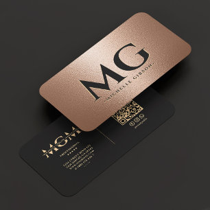 Elegantes Gold der Beruflichen Initials-Rose Visitenkarte
